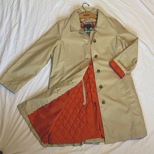 Lands’ End Insulated Trench coat with Removable Liner